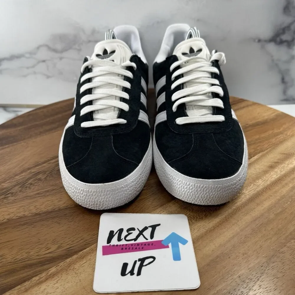 Mens size 8.5-adidas Gazelle ADV Black White Gold Sneakers FX6563 Sneakers
